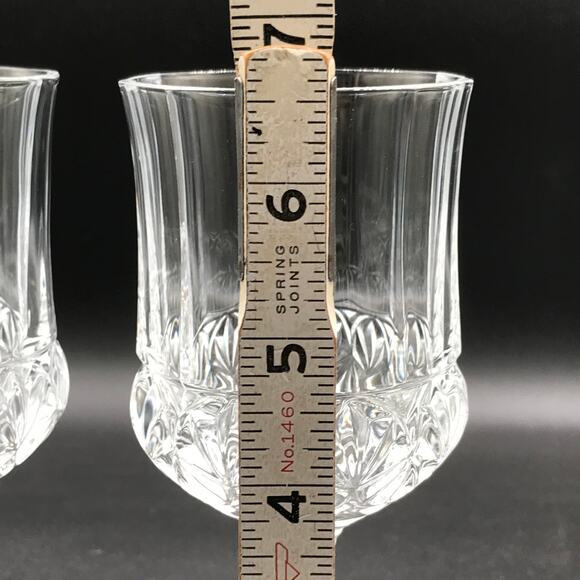 Vintage Cristal De Flandre Set of 2 Wine Glasses Fascination Pattern Crystal - Picture 6 of 7